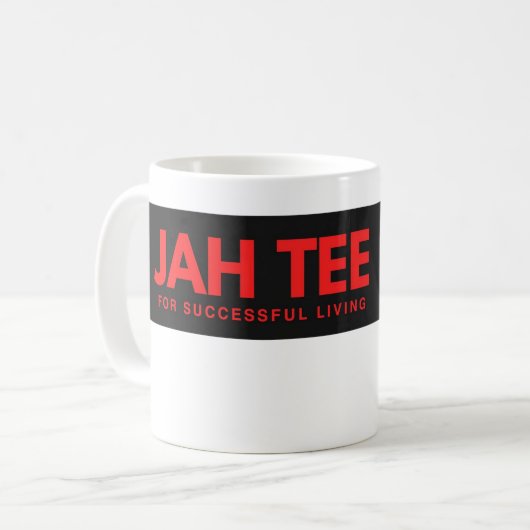 JAH TEE Merk Mok | Geschenk voor succesvol leven (Voorkant links)