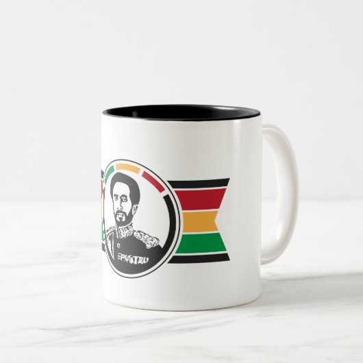 Jah Tweekleurige Koffiemok (Voorkant rechts)