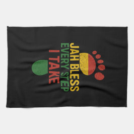 Jah Zegen elke stap die ik neem Rasta Theedoek