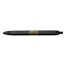 Jah Zegen Elke Stap Die Ik Zet Rasta Zwarte Inkt Pen