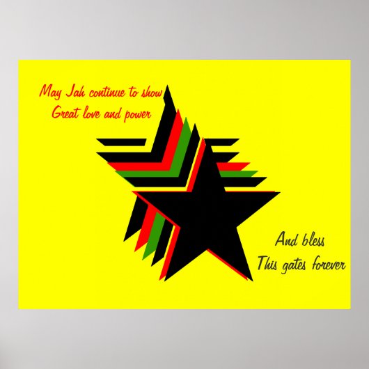 Jah zegeningen poster (Voorkant)