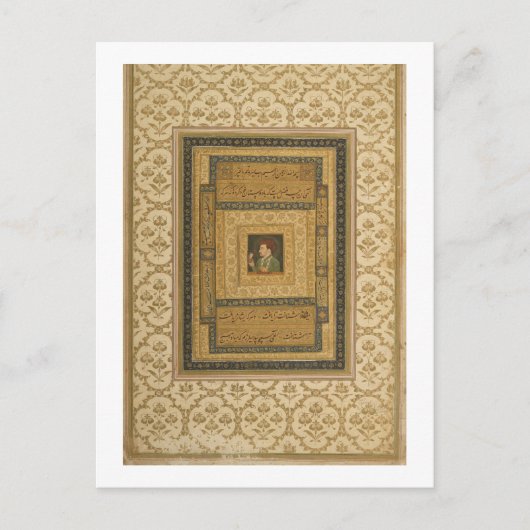 Jahangir houdt een afbeelding van de Madonna vast, Briefkaart (Voorkant)