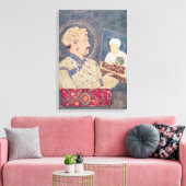 Jahangir houdt een portret van keizer Akbar Canvas Afdruk (Insitu (Woonkamer))