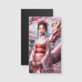 Jahr des Drachen 2024 - Mädchen zwischen Kirschblü (Voorkant / Achterkant)