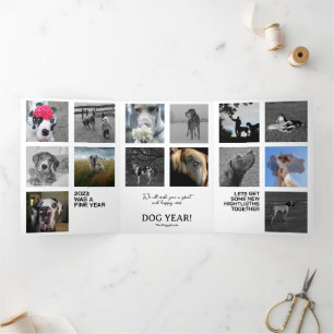 Jahresrückblick Fotos Karte Drieluik Wenskaart