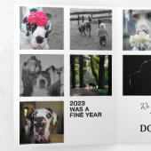 Jahresrückblick Fotos Karte Drieluik Wenskaart (Binnenzijde eerst)