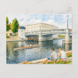 Jahrtausend brug aquarell havelland stijl feestdagenkaart