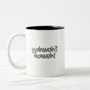 Jahweh? Nahweh! Tweekleurige Koffiemok