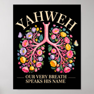 Jahweh Onze Adem Zegt Zijn Naam Christelijk Poster