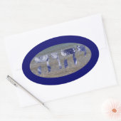 Jahweh op het water ovale sticker (Envelop)