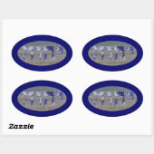Jahweh op het water ovale sticker (Vel)