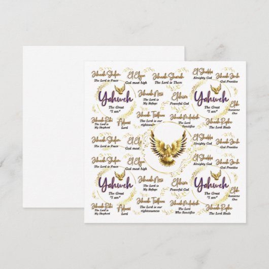 Jahweh Wenskaart Feestdagenkaart (Voorkant / Achterkant)