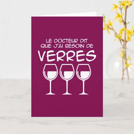 J'ai besoin de verres kaart (Gele Bloem)