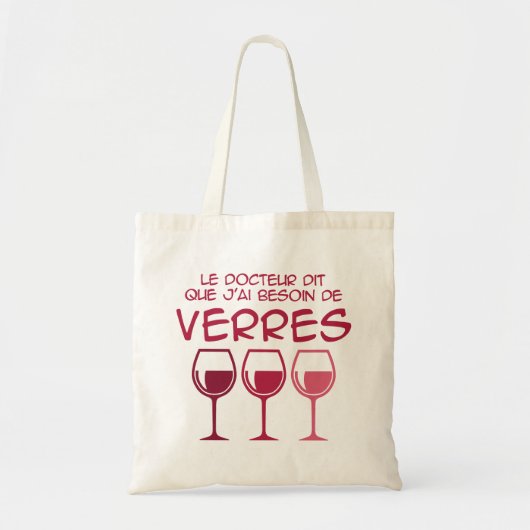 J'ai besoin de verres tote bag (Voorkant)