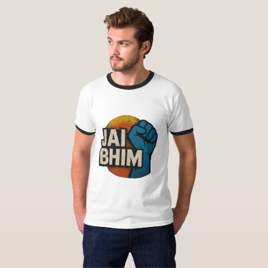 Jai Bhim | Educate Agitate Organize  T-shirt (Voorkant volledig)