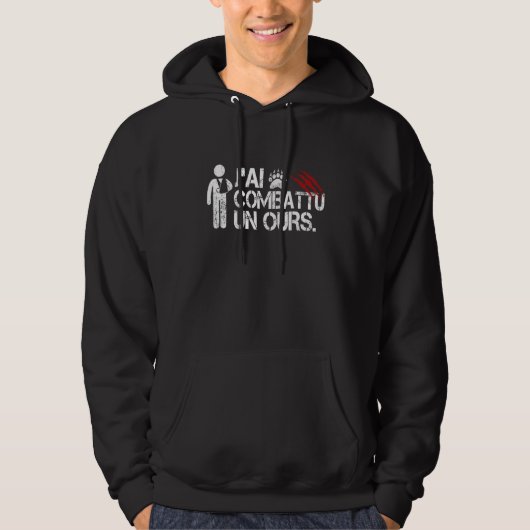 J'ai Combatu Un Beer gebroken arm Elbow Beer Good  Hoodie (Voorkant)