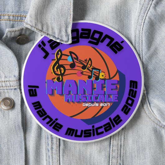 J'ai gagné 2023-toets ronde button 6,0 cm (In situ)