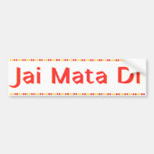 "Jai Mata Di" Maa Durga Hindu Bumpersticker (Voorkant)