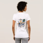 Jai Shree Krishna Fluit Devanagari Schrift T-Shirt (Achterkant volledig)