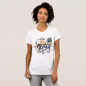 Jai Shree Krishna Fluit Devanagari Schrift T-Shirt (Voorkant volledig)