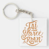 Jai Shree Ram Acryl Sleutelhanger - Lichtgewicht, (voorkant)