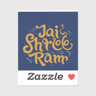 Jai Shree Ram op maat gesneden vinyl Sticker - Per