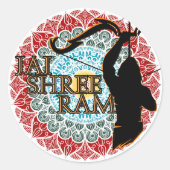 Jai Shree Ram Ronde Sticker (Voorkant)