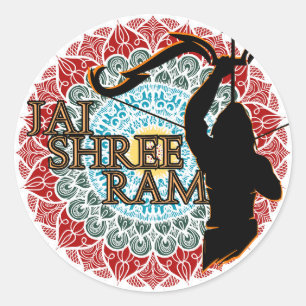 Jai Shree Ram Ronde Sticker