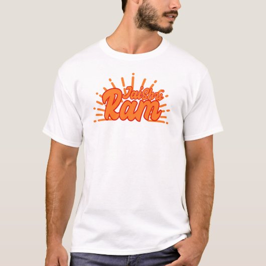 Jai Shree Ram-typografie T-shirt (Voorkant)