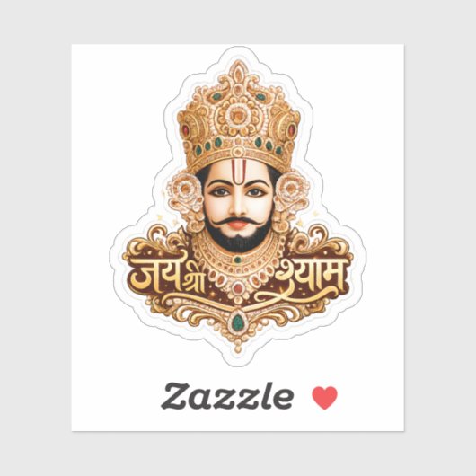 Jai Shri Khatu Shyam Ji Devotionele Kunst Sticker (Vel)