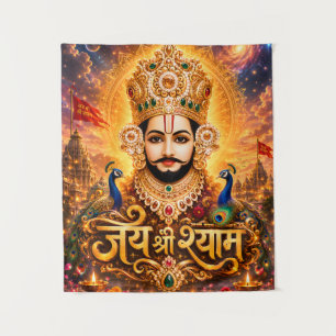 Jai Shri Khatu Shyam Ji Devotionele Kunst Wandkleed