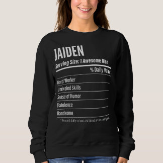 Jaiden Serving Maat Voeding Label Calorieën Trui