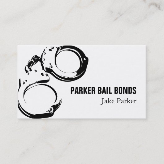 Jail Bail Bonds Company. Visitekaartje (Voorkant)