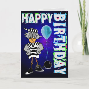 Jail Bird Birthday Card Kaart