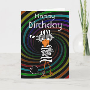 Jail Bird Birthday Card Kaart