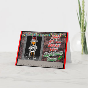 Jail Bird Christmas Kaart