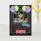 Jail Bird Verjaardagskaart Kaart (Gele Bloem)