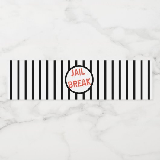 Jail Break - Welkom thuis Waterfles Etiket (Enkel label)