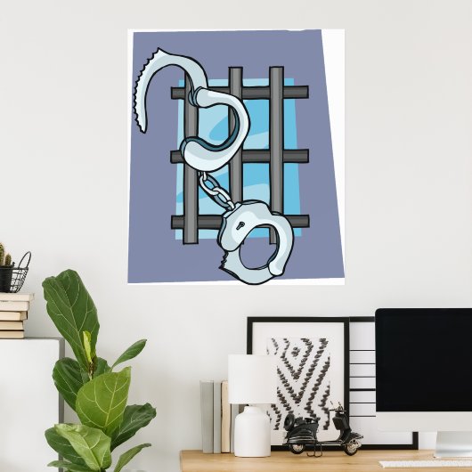 Jail Handboffs Poster (Thuiskantoor)