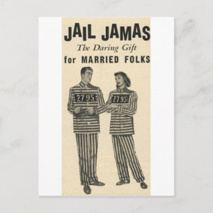 Jail Jamas - het daring cadeau voor gehuwde mensen Briefkaart