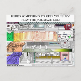 JAIL MAZE:  IETS OM JE BUSY TE HOUDEN! PLA... BRIEFKAART