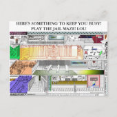 JAIL MAZE: IETS OM JE BUSY TE HOUDEN! PLA... BRIEFKAART (Voorkant)