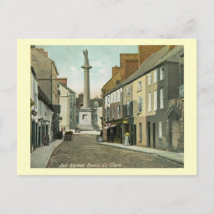 Jail St., Ennis, County Clare, Vintage van Ierland Briefkaart
