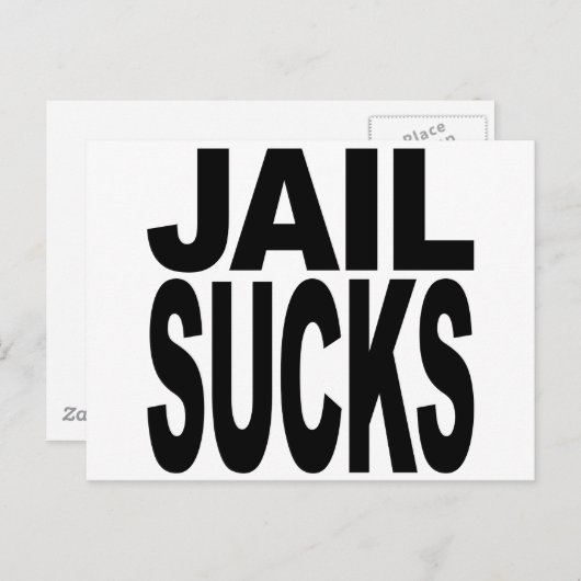 Jail Sucks Briefkaart (Voorkant / Achterkant)