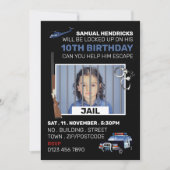 Jail Thleed Escape Room, Birthday Party Kaart (Voorkant)