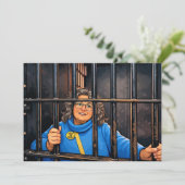 Jailbird 5 x 7 Flat Card Feestdagenkaart (Staand voorkant)