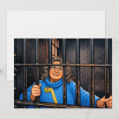 Jailbird 5 x 7 Flat Card Feestdagenkaart (Voorkant / Achterkant)