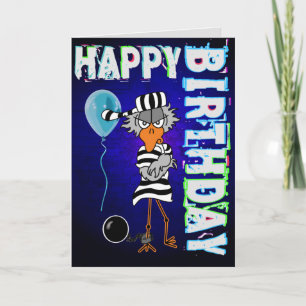 Jailbird Birthday Card Kaart