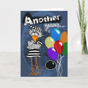 Jailbird Birthday Card Kaart