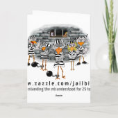 Jailbird Christmas Feestdagen Kaart (Achterkant)